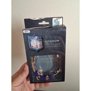 NFL Minnesota Vikings Titanium Nylon Sports Necklace